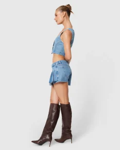 Suga Denim Crop Top Gigi