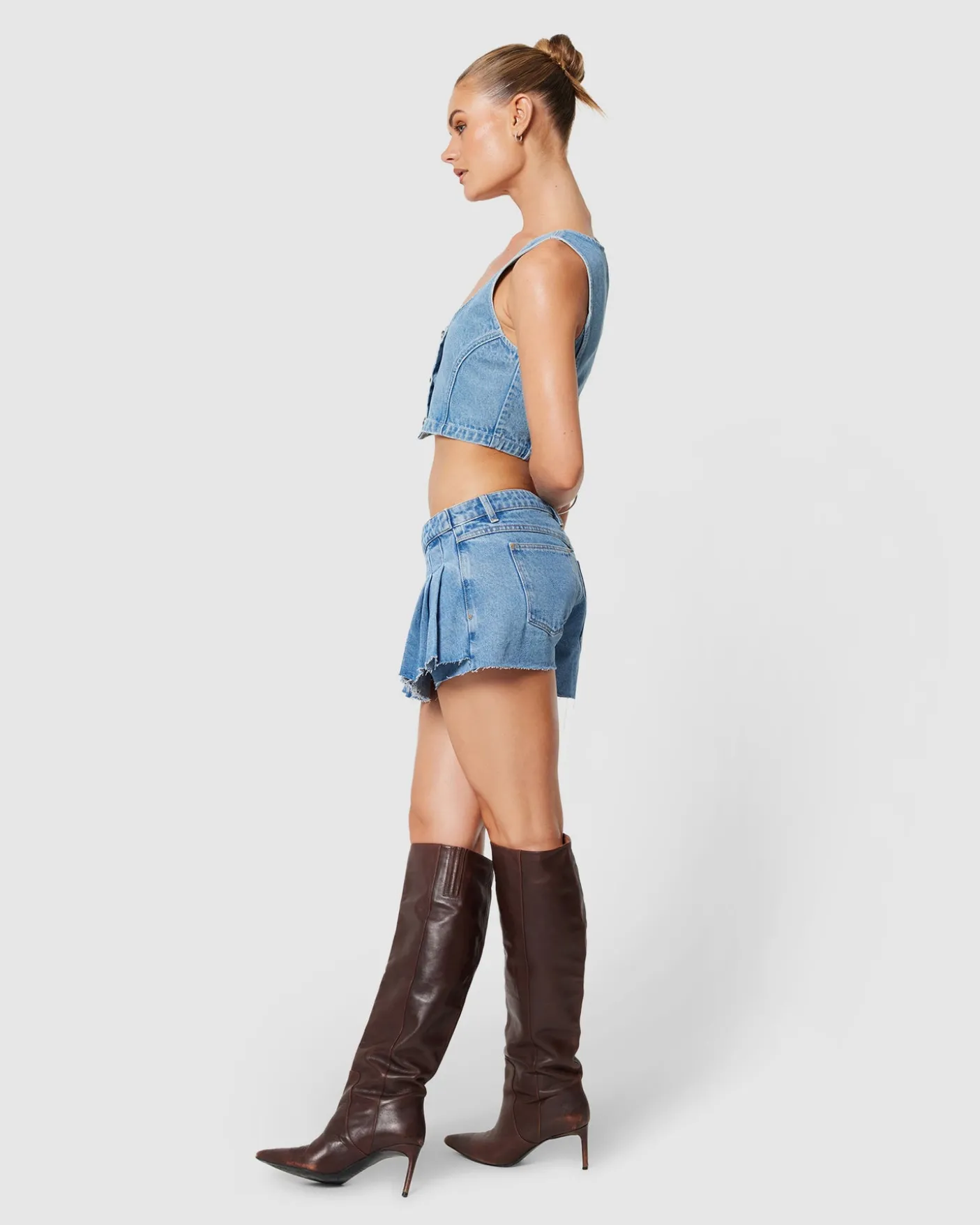 Suga Denim Crop Top Gigi
