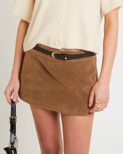 Suki Suede Mini Skirt