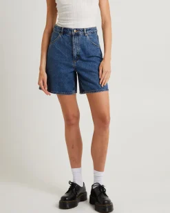 Super Mirage Denim Shorts Pacific