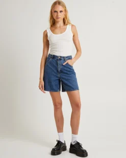 Super Mirage Denim Shorts Pacific