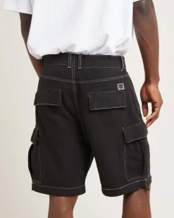 Surplus Canvas Cargo Shorts Black