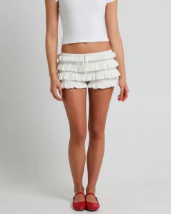 Sweetie Ruffle Knit Hot Shorts