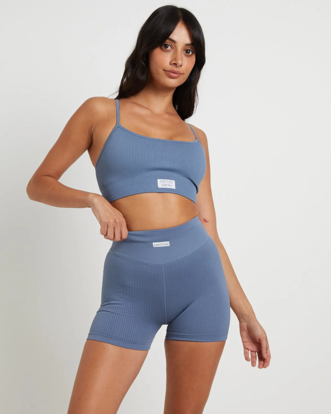 T Back Seamless Sports Bra Ink Blue