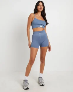 T Back Seamless Sports Bra Ink Blue
