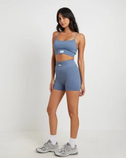 T Back Seamless Sports Bra Ink Blue