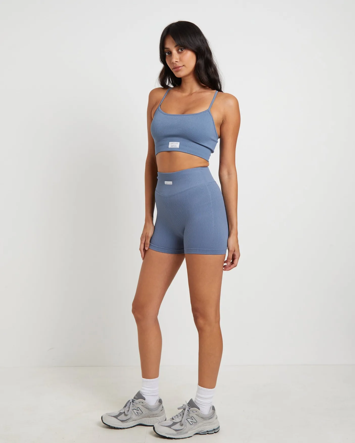 T Back Seamless Sports Bra Ink Blue