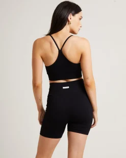 T Back Seamless Sports Bra in Black
