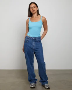Tank Top in Azure Blue