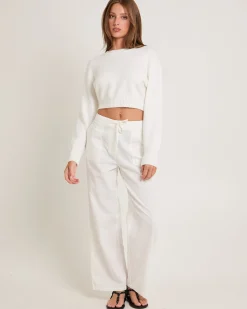 Tasmine Cropped Knit Sweater
