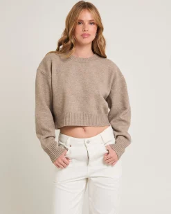 Tasmine Cropped Knit Sweater