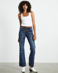 Tatiana Low Bootcut Jeans Vintage Tint Blue