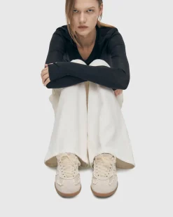 Tb.490 Crochet Cream Leather Sneakers