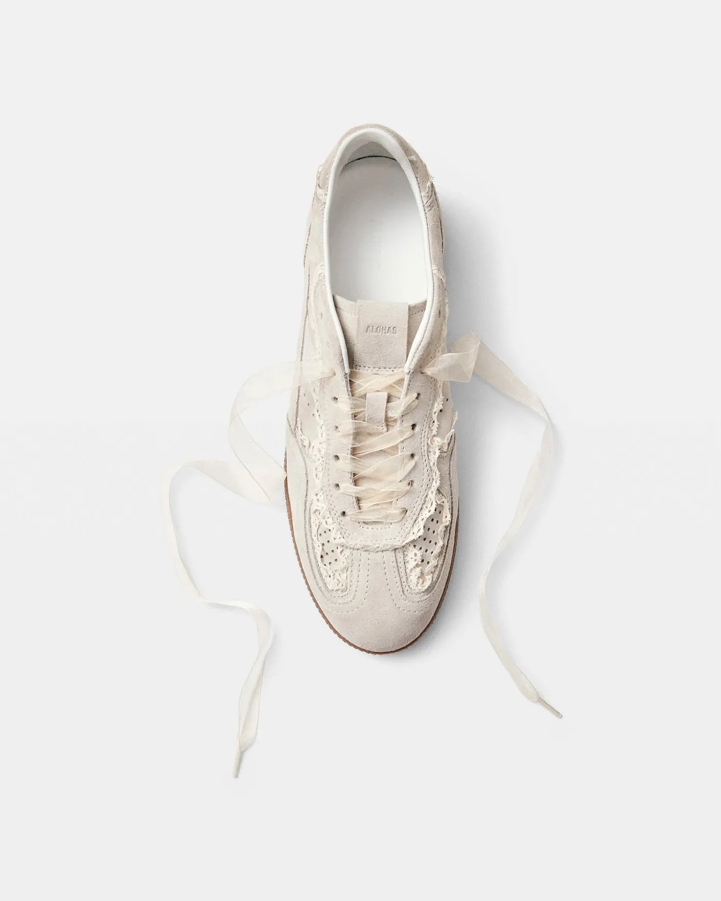 Tb.490 Crochet Cream Leather Sneakers