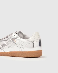 Tb.490 Rife Shimmer Silver Cream Leather Sneakers