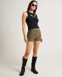 Tech Cargo Shorts in Khaki
