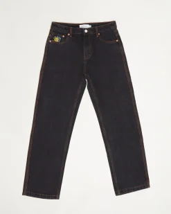Teen Boys Wide Boy Y2K Jeans in Washed Black