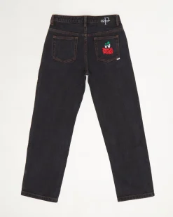 Teen Boys Wide Boy Y2K Jeans in Washed Black