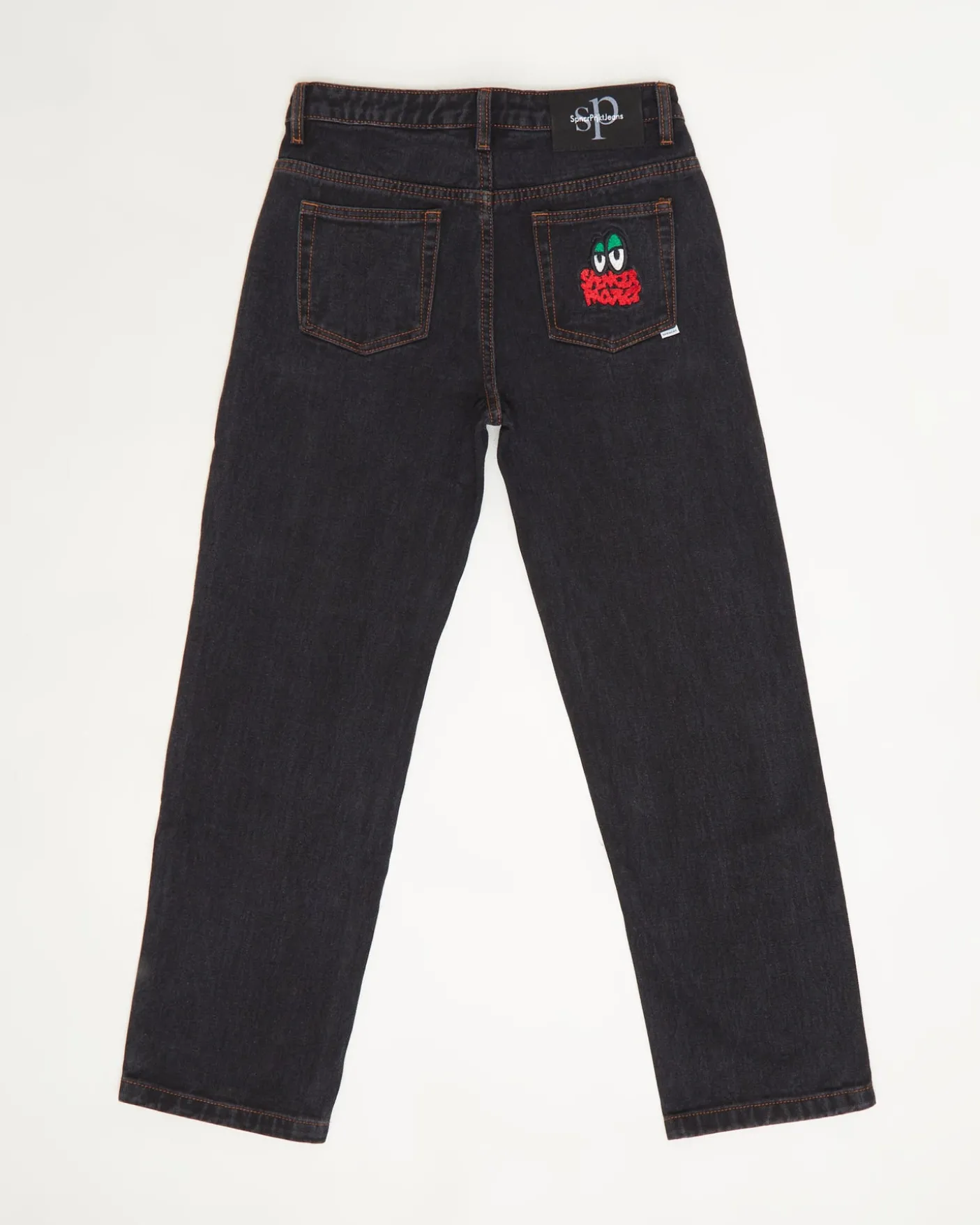 Teen Boys Wide Boy Y2K Jeans in Washed Black