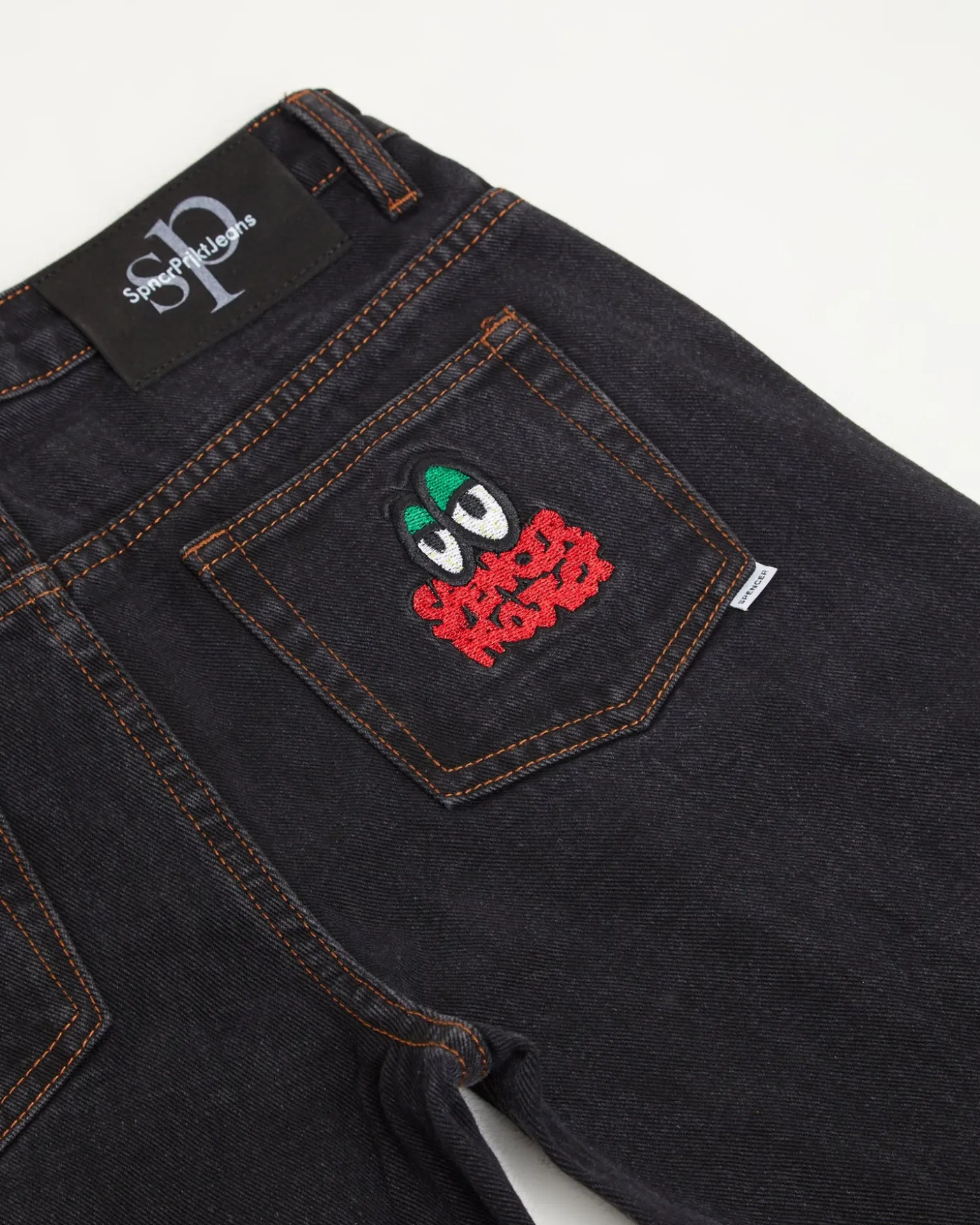 Teen Boys Wide Boy Y2K Jeans in Washed Black