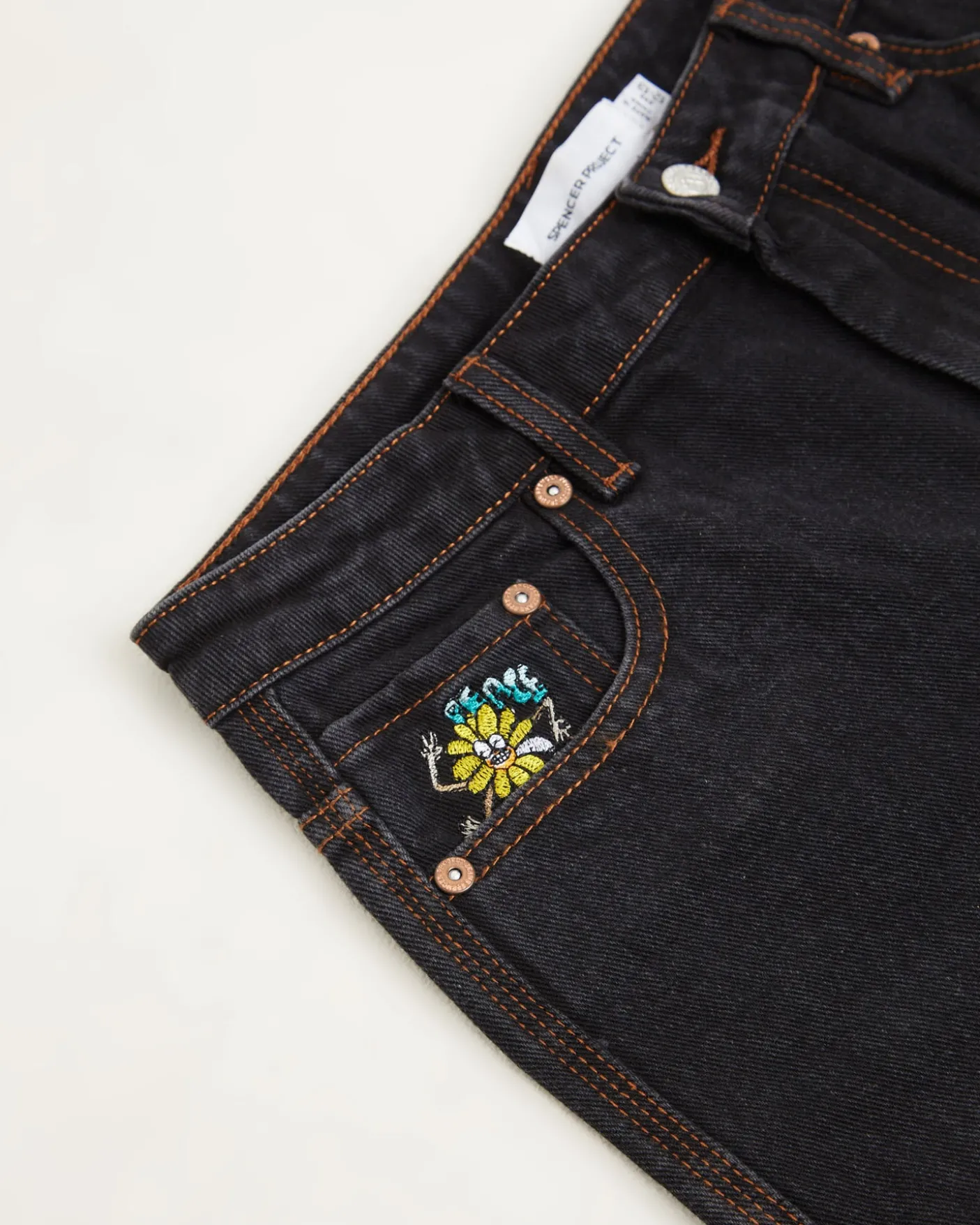 Teen Boys Wide Boy Y2K Jeans in Washed Black