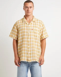 The Sunset Camp Short Sleeve Shirt in Bill Plaid Curry