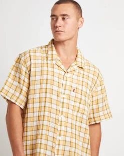 The Sunset Camp Short Sleeve Shirt in Bill Plaid Curry