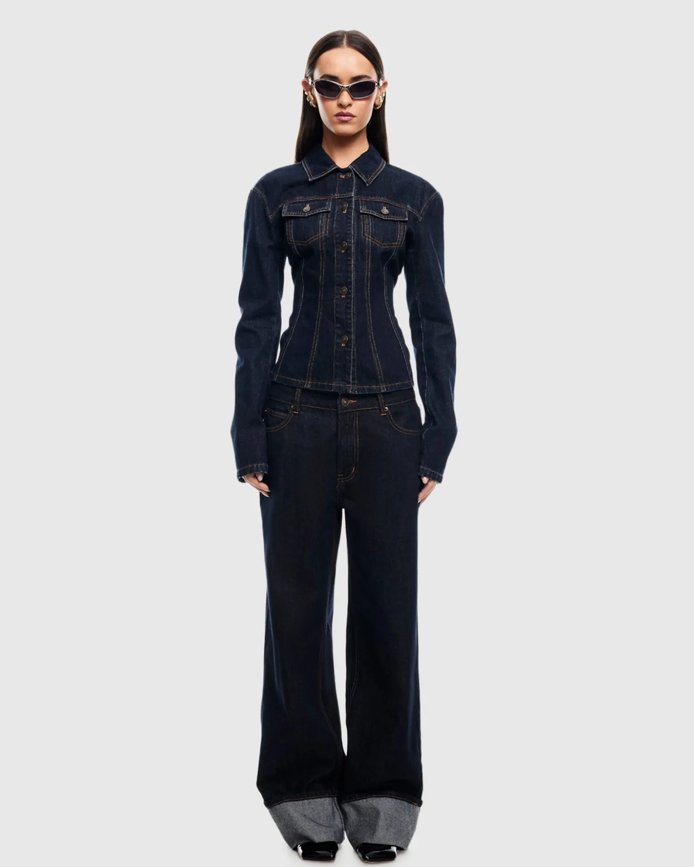 Top Model Cuffed Denim Jeans