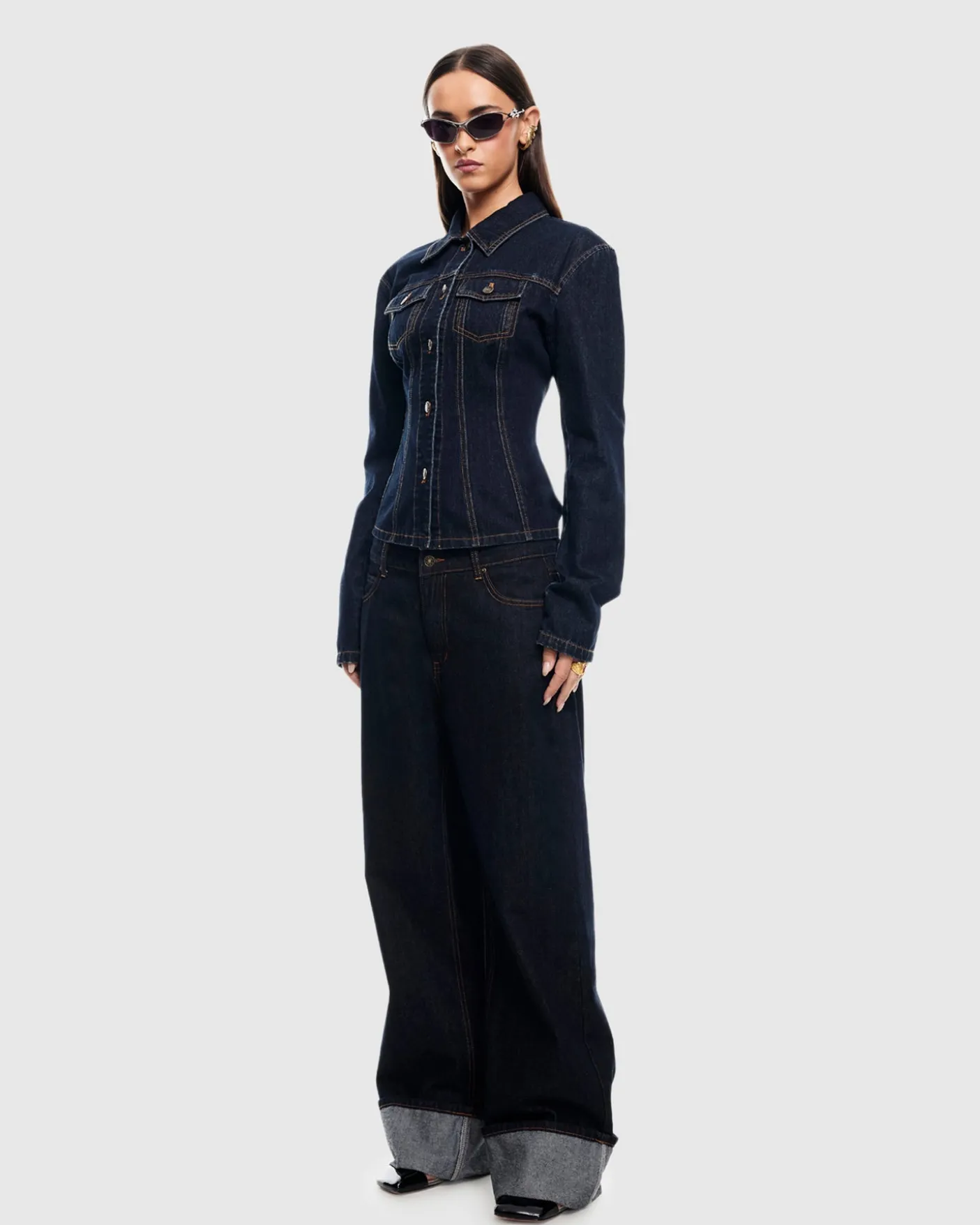 Top Model Cuffed Denim Jeans
