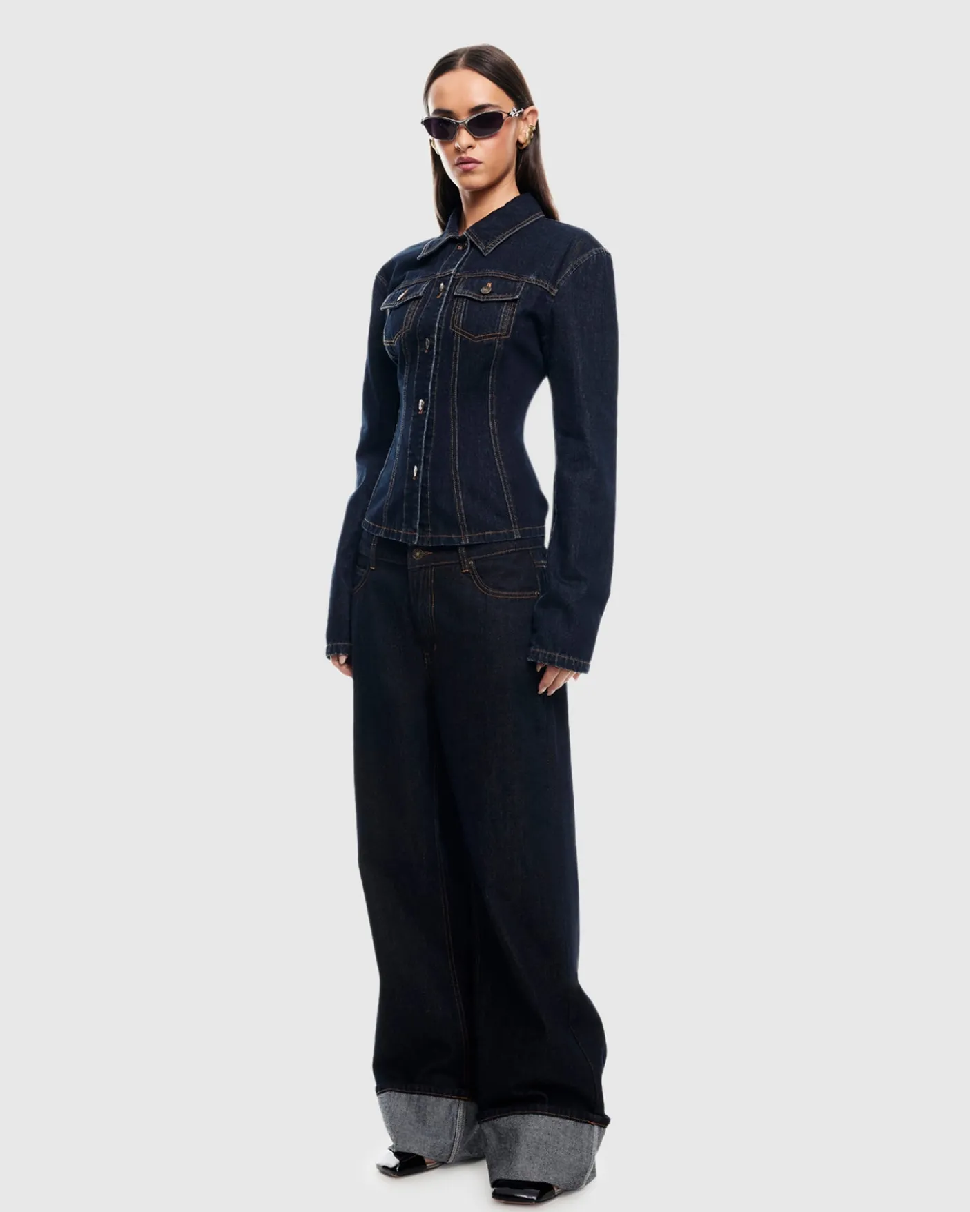 Top Model Cuffed Denim Jeans