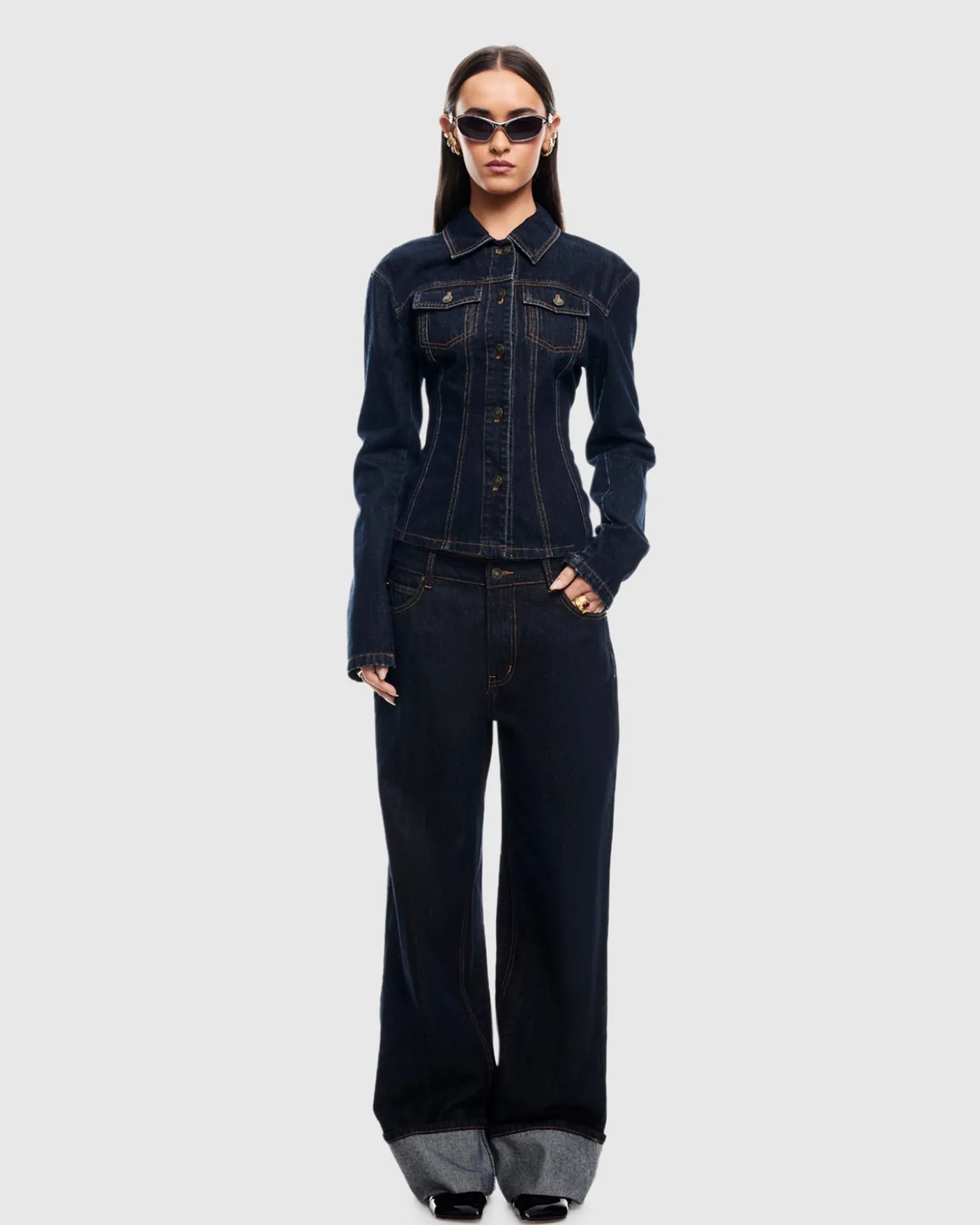 Top Model Cuffed Denim Jeans