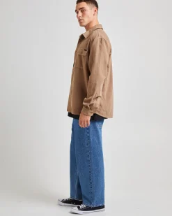 Trade Long Sleeve Overshirt Felt Brown