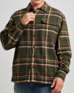 Trailer Check Long Sleeve Shirt Faded Army