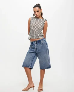 Tranquil Top in White Stripe