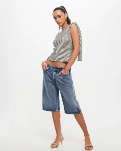 Tranquil Top in White Stripe