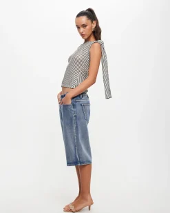 Tranquil Top in White Stripe