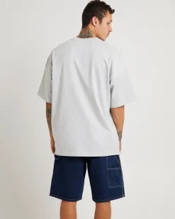 Tri Logo Hornets Oversized T-Shirt in Vintage Grey Marle