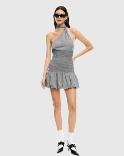 Un Tutu Mini Dress Onyx Gingham