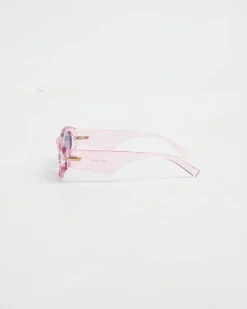 Under Wraps Sunglasses in Pink/Teal Mono