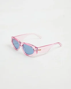 Under Wraps Sunglasses in Pink/Teal Mono