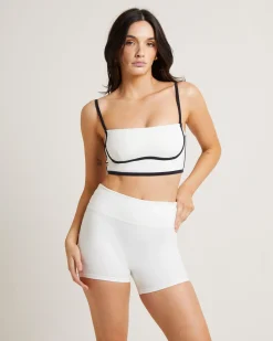 Underbust Contrast Tank Top in Storm White