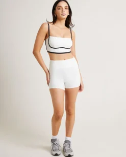 Underbust Contrast Tank Top in Storm White