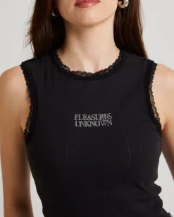 Unknown Diamonte Pointelle Tank Top