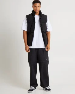 Valley Recycled Zip Off Spray Pants Black