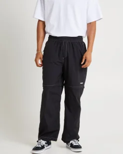 Valley Recycled Zip Off Spray Pants Black