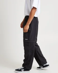 Valley Recycled Zip Off Spray Pants Black