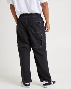 Valley Recycled Zip Off Spray Pants Black