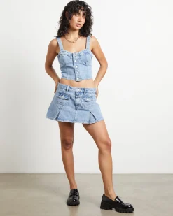Veda Denim Corset Top