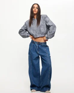 Veneda Baggy Denim Jeans in Bue