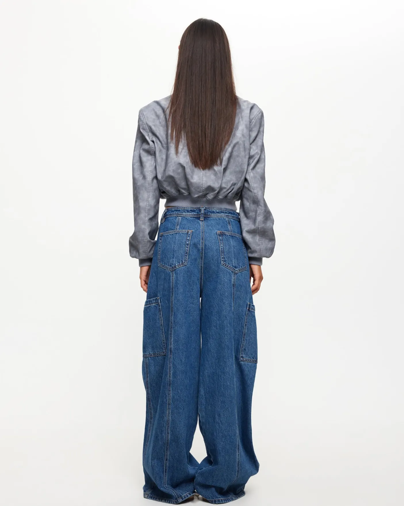 Veneda Baggy Denim Jeans in Bue